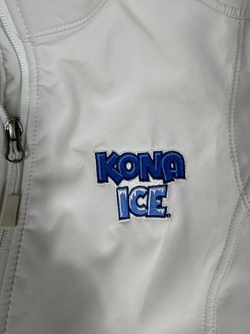 Port Authority Womens White Kona Ice Logo Soft Shell Full Zip Vest Size L - Picture 4 of 10